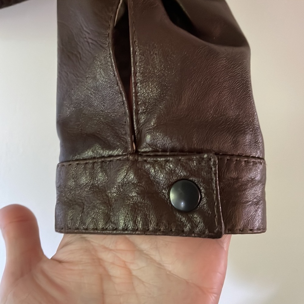 1020 BY NICOLE Leather Racer Moto Jacket Made in Los Angeles - Picture 6 of 10